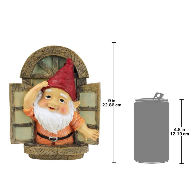Knothole Gnomes Window Garden Welcome Tree Statue Wall Décor